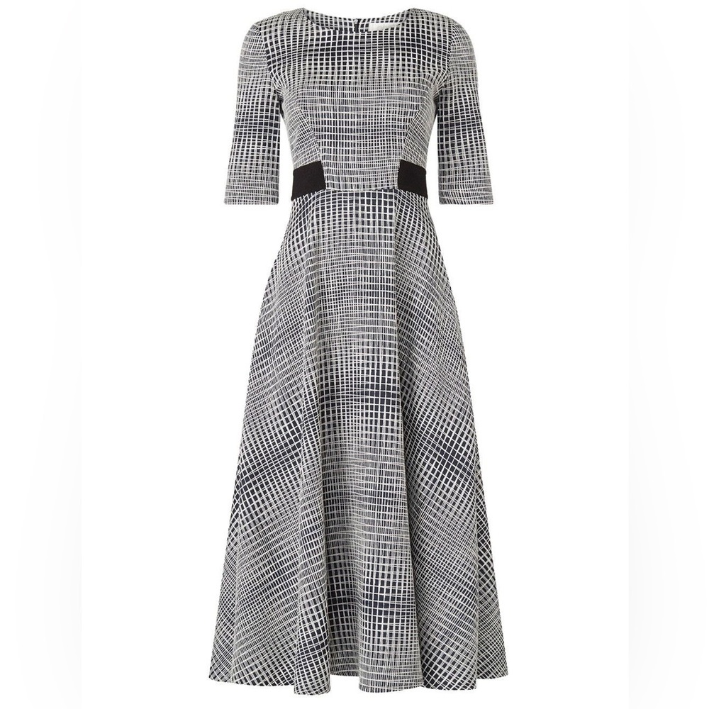 Dolores Dress Dark Navy Linear
